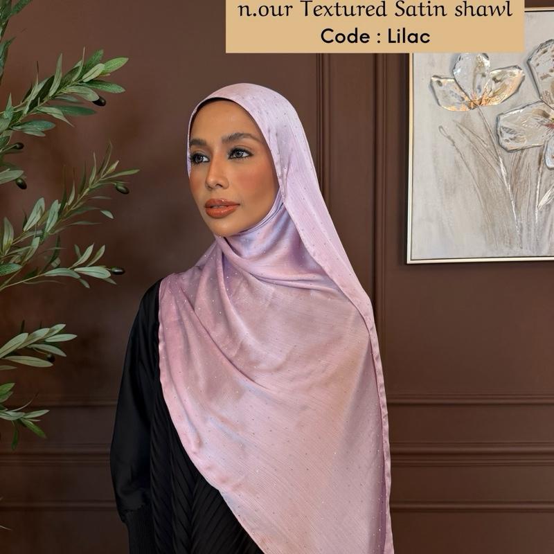 n.our Textured Satin Shawl