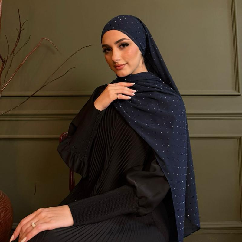 n.our Chiffon Silk Shawl stone and plain