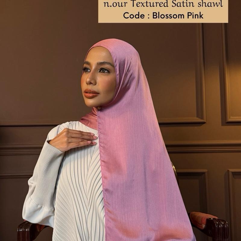 n.our Textured Satin Shawl