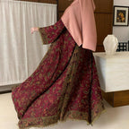 Marwa Pashmina Abaya - Cardigan style with Pleated Inner by n.our