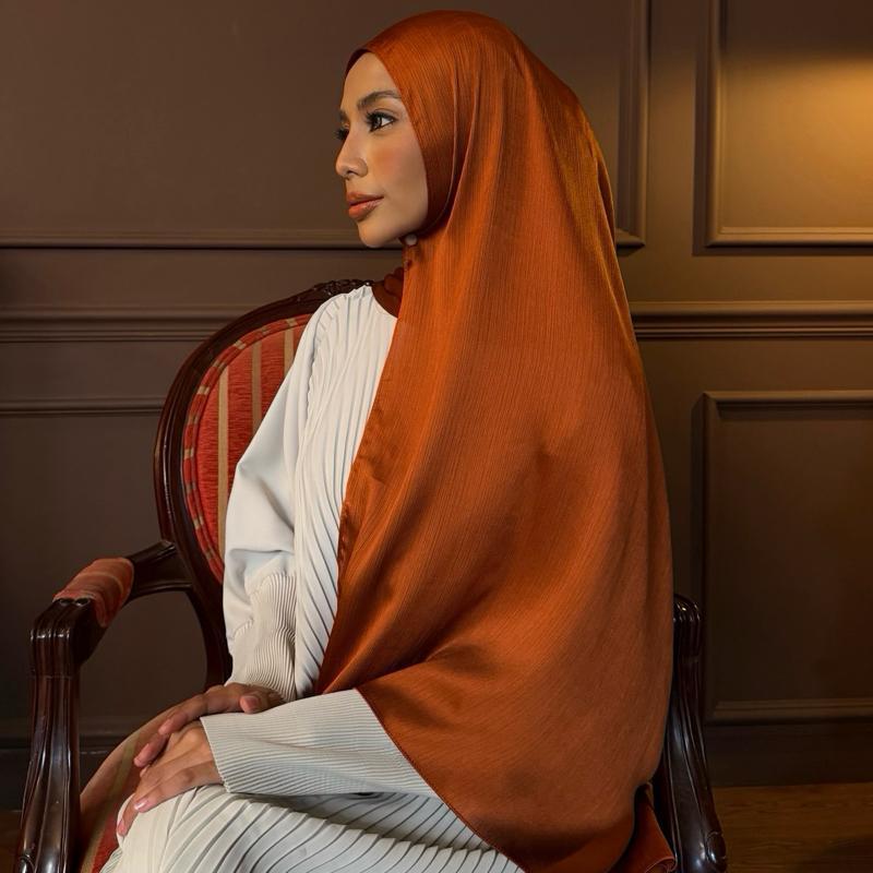 n.our Textured Satin Shawl