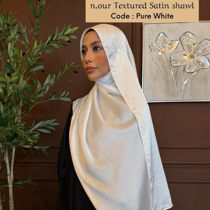n.our Textured Satin Shawl