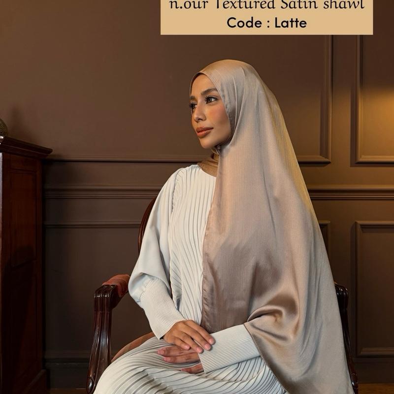 n.our Textured Satin Shawl