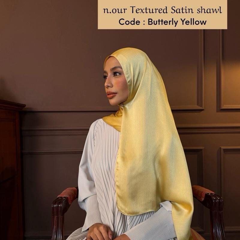 n.our Textured Satin Shawl