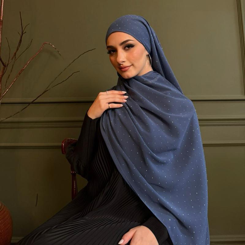 n.our Chiffon Silk Shawl stone and plain