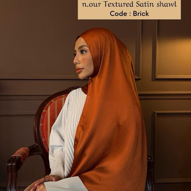 n.our Textured Satin Shawl