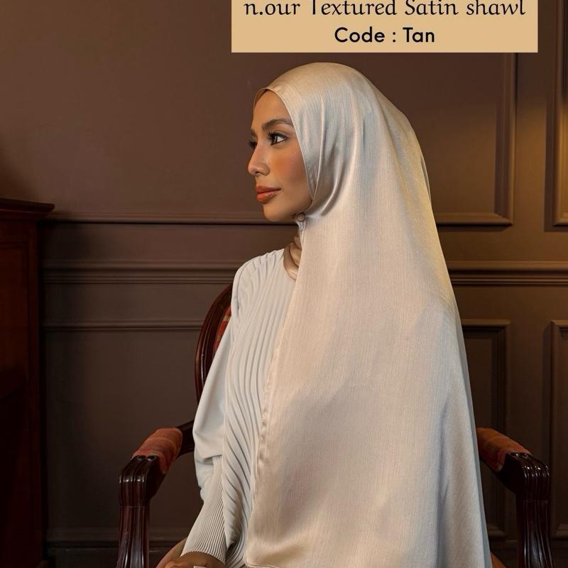n.our Textured Satin Shawl
