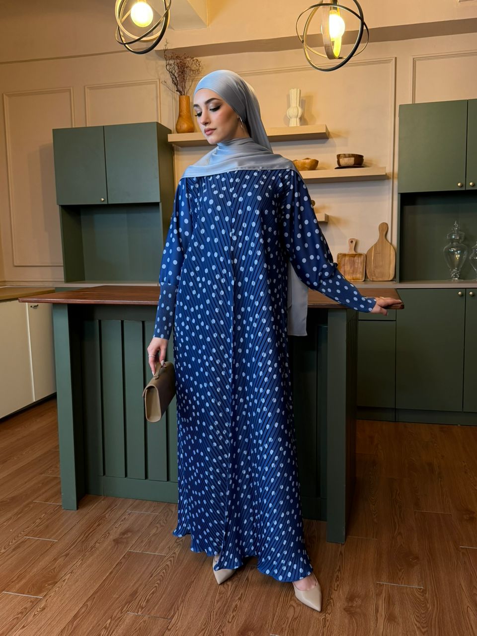 Dotty Pleated Abaya by n.our