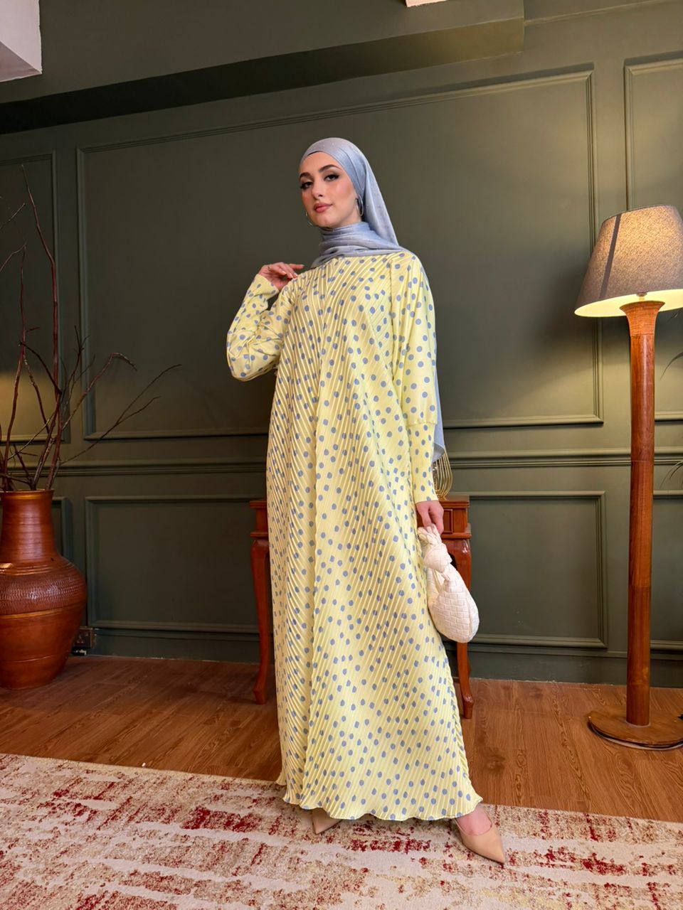 Dotty Pleated Abaya by n.our