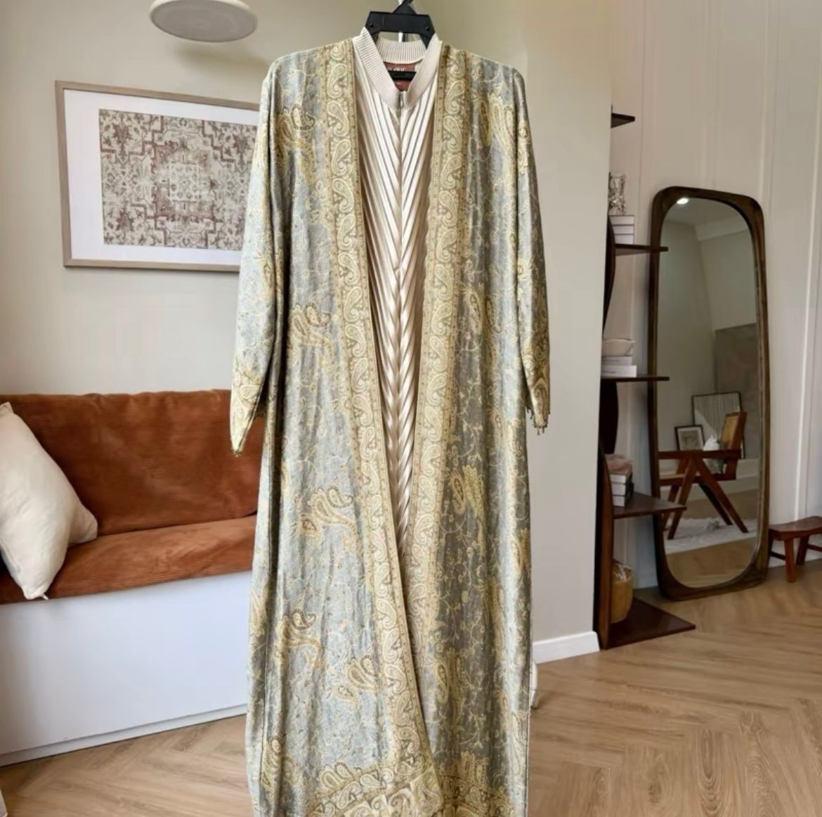 Marwa Abaya - Pashmina Abaya Cardigan Style Pleated Inner by n.our