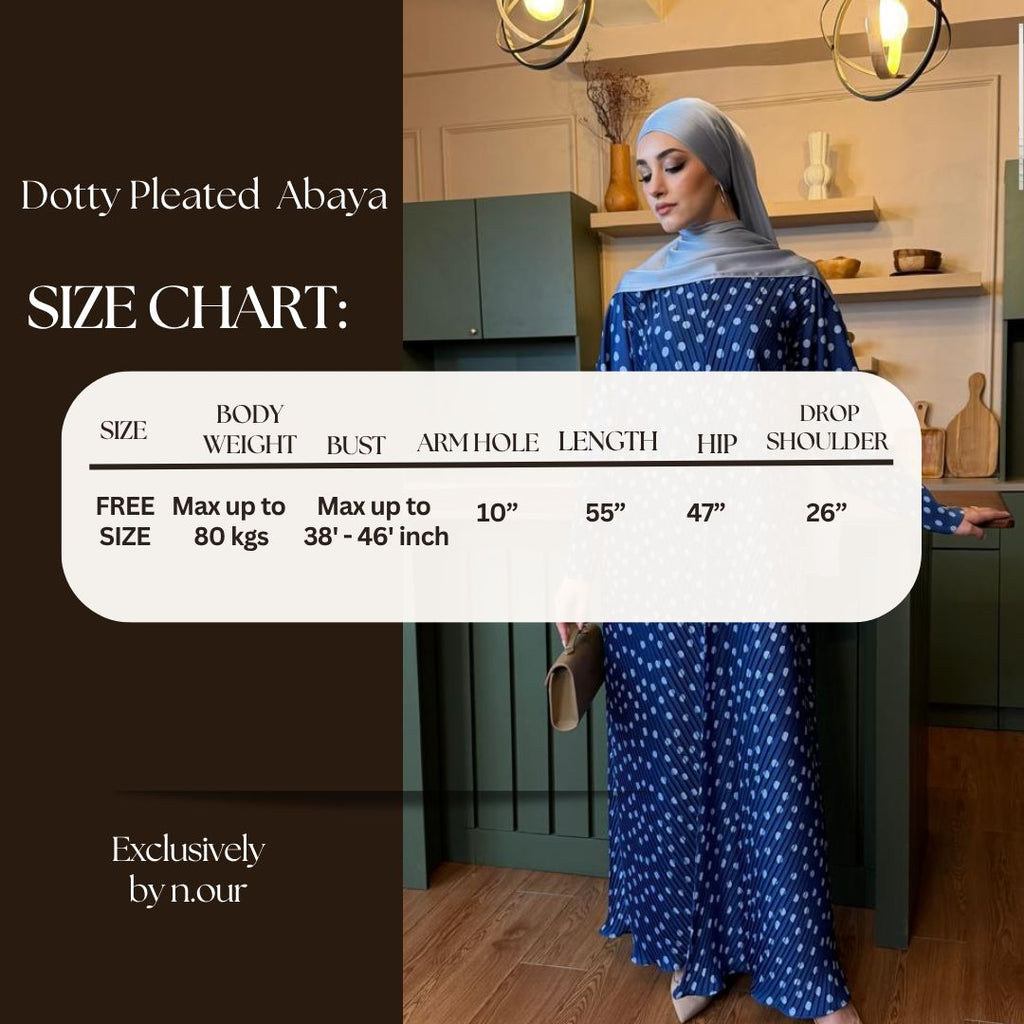 Dotty Pleated Abaya by n.our