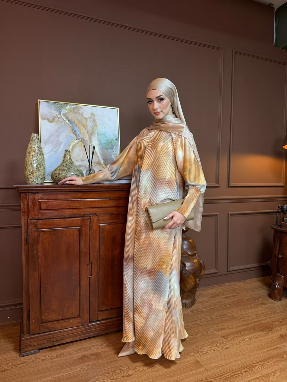 Raha Pleated Abaya by n.our