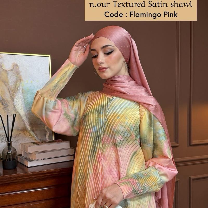 n.our Textured Satin Shawl