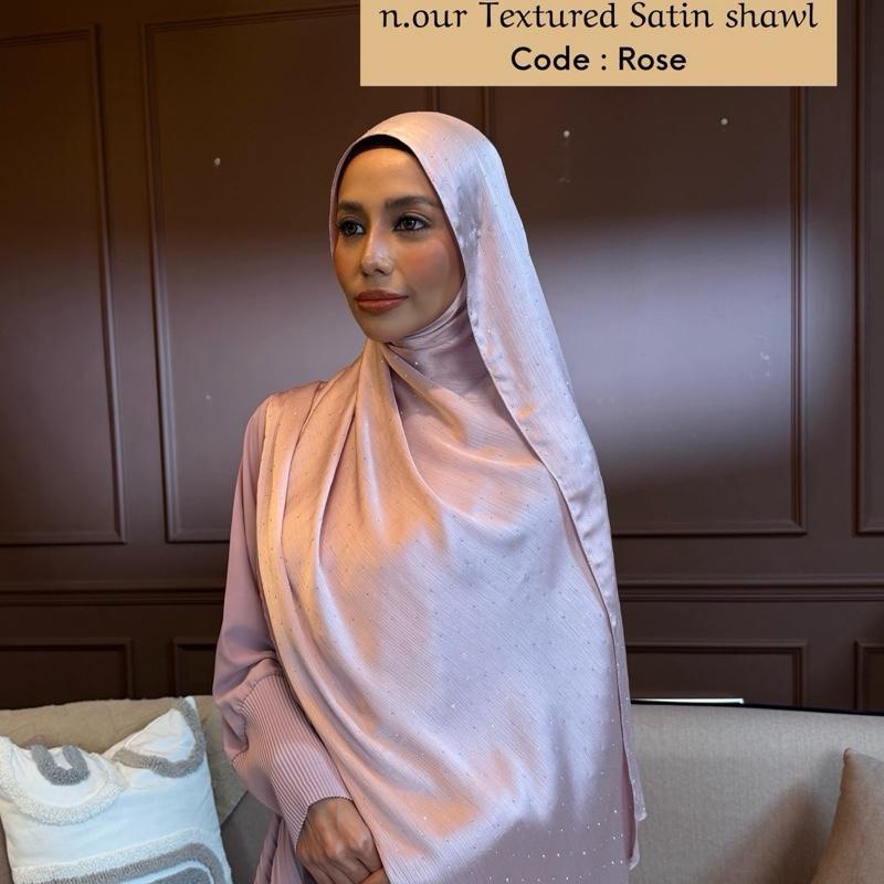 n.our Textured Satin Shawl