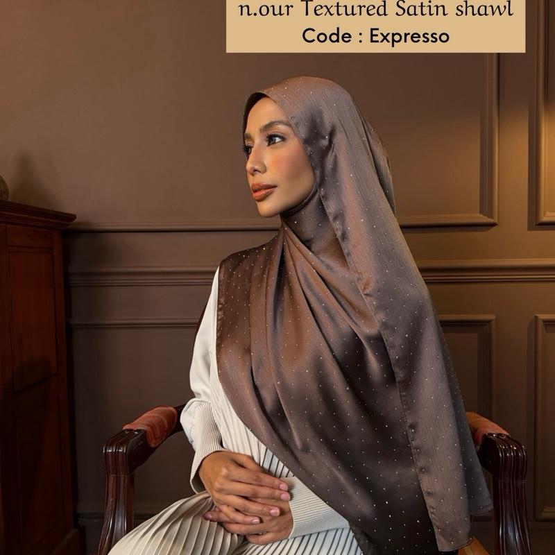 n.our Textured Satin Shawl