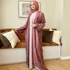 Marwa Abaya - Pashmina Cardigan Style Pleated Inner