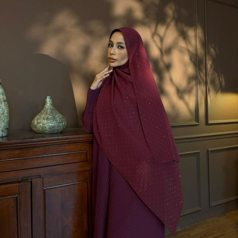 n.our Chiffon Silk Shawl stone and plain