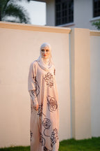 MUSKAAN Pleated Abaya (Floral Design) by n.our