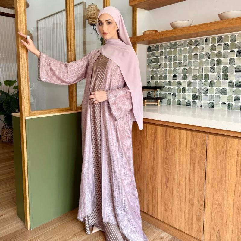 Marwa Abaya - Pashmina Cardigan Style Pleated Inner