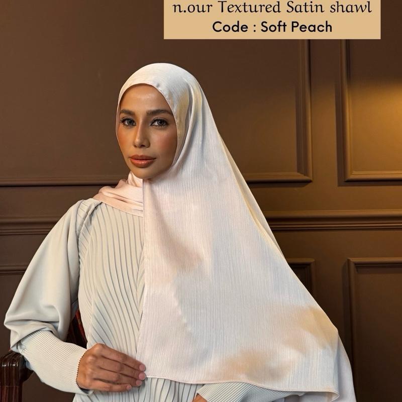 n.our Textured Satin Shawl
