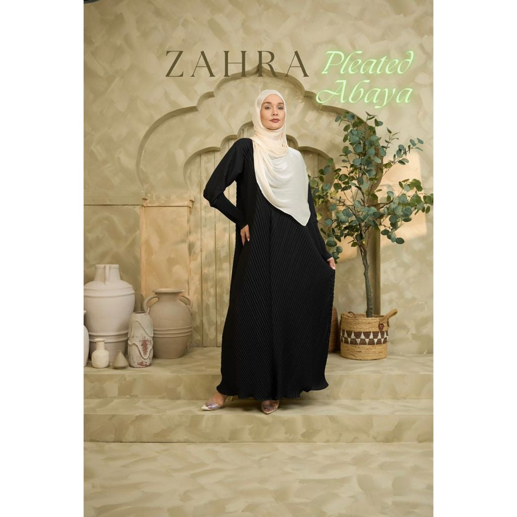ZAHRA 1.0  Pleated Abaya (Premium quality Pleated  fabric)