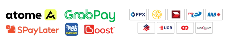 Available payment options including GrabPay, Atome and SPayLater